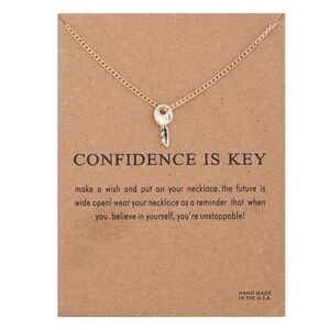 *FRANKIE* Gold Confidence is Key Simple Necklace